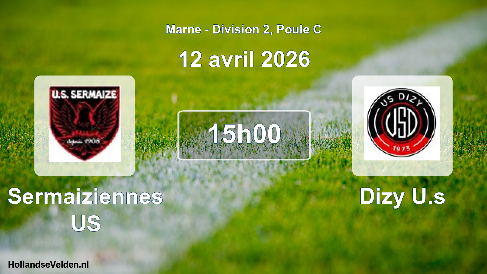 Match programmé: Sermaiziennes US - Dizy U.s (12 avril 2026)