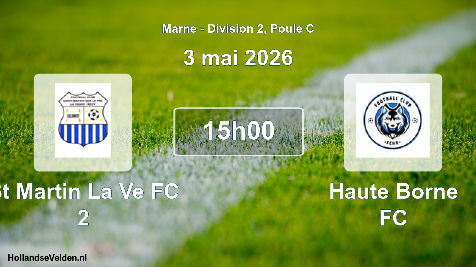 Scheduled Match: St Martin La Ve FC 2 - Haute Borne FC (3 May 2026)