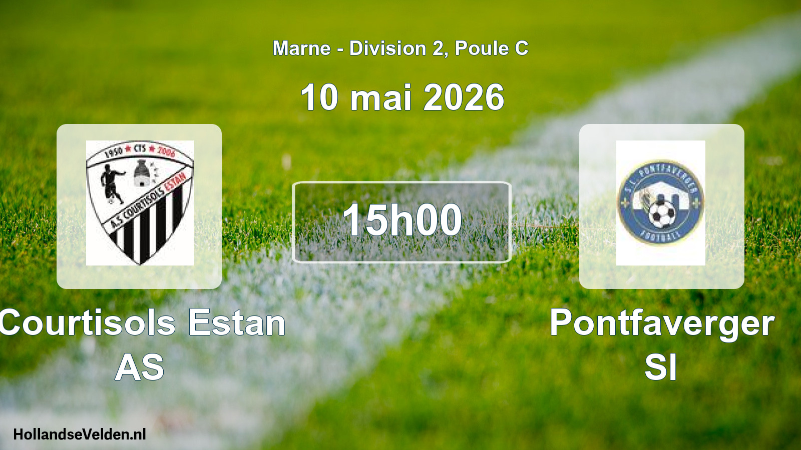 Match programmé: Courtisols Estan AS - Pontfaverger Sl (10 mai 2026)