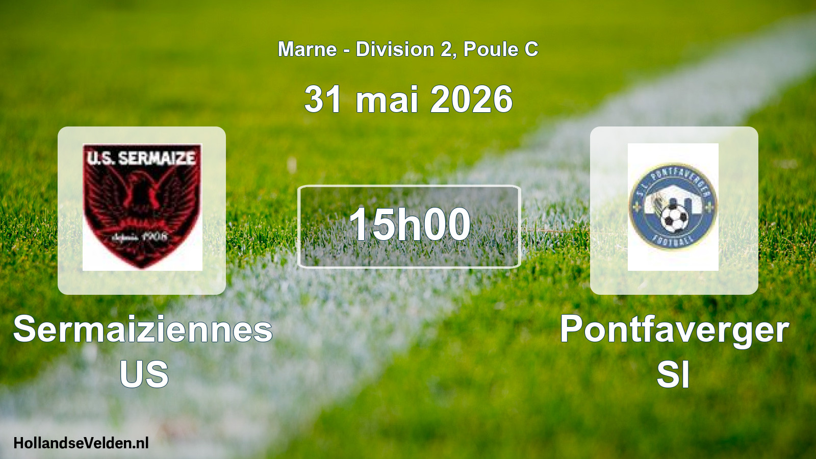 Match programmé: Sermaiziennes US - Pontfaverger Sl (31 mai 2026)