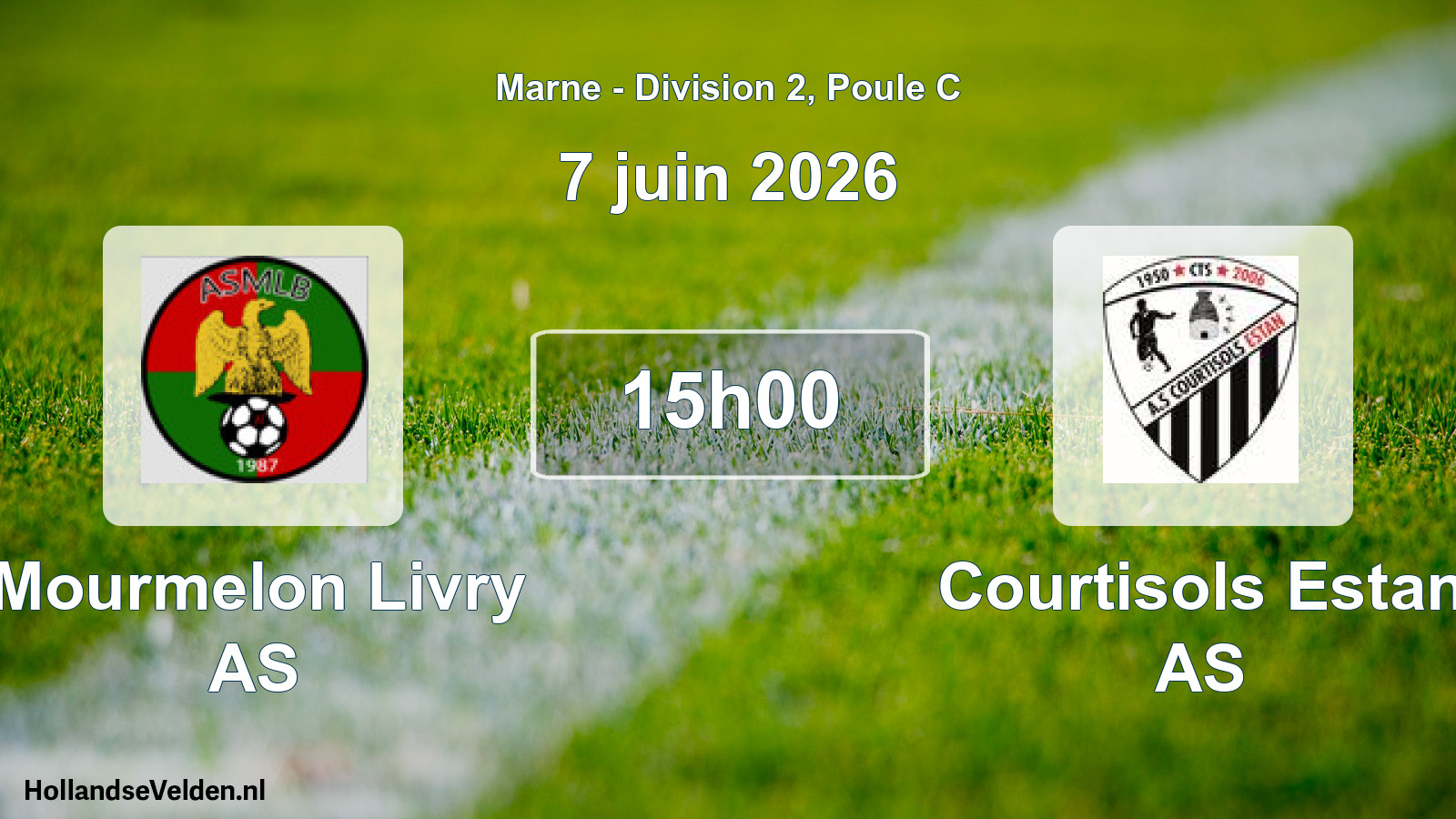 Match programmé: Mourmelon Livry AS - Courtisols Estan AS (7 juin 2026)