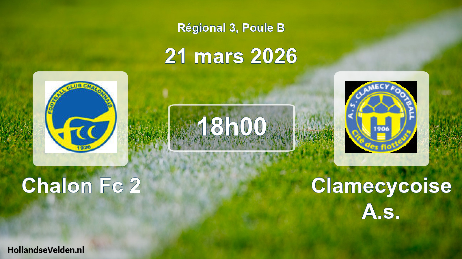 Scheduled Match: Chalon Fc 2 - Clamecycoise A.s. (21 March 2026)