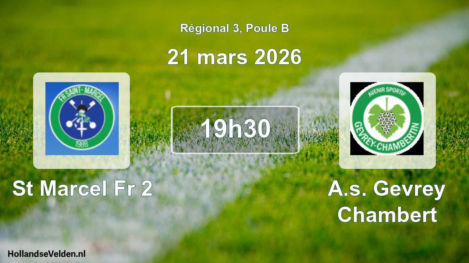 Geplande wedstrijd: St Marcel Fr 2 - A.s. Gevrey Chambert (21 maart 2026)