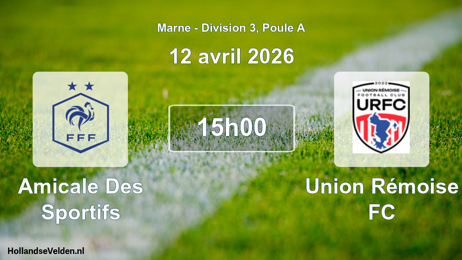 Match programmé: Amicale Des Sportifs - Union Rémoise FC (12 avril 2026)