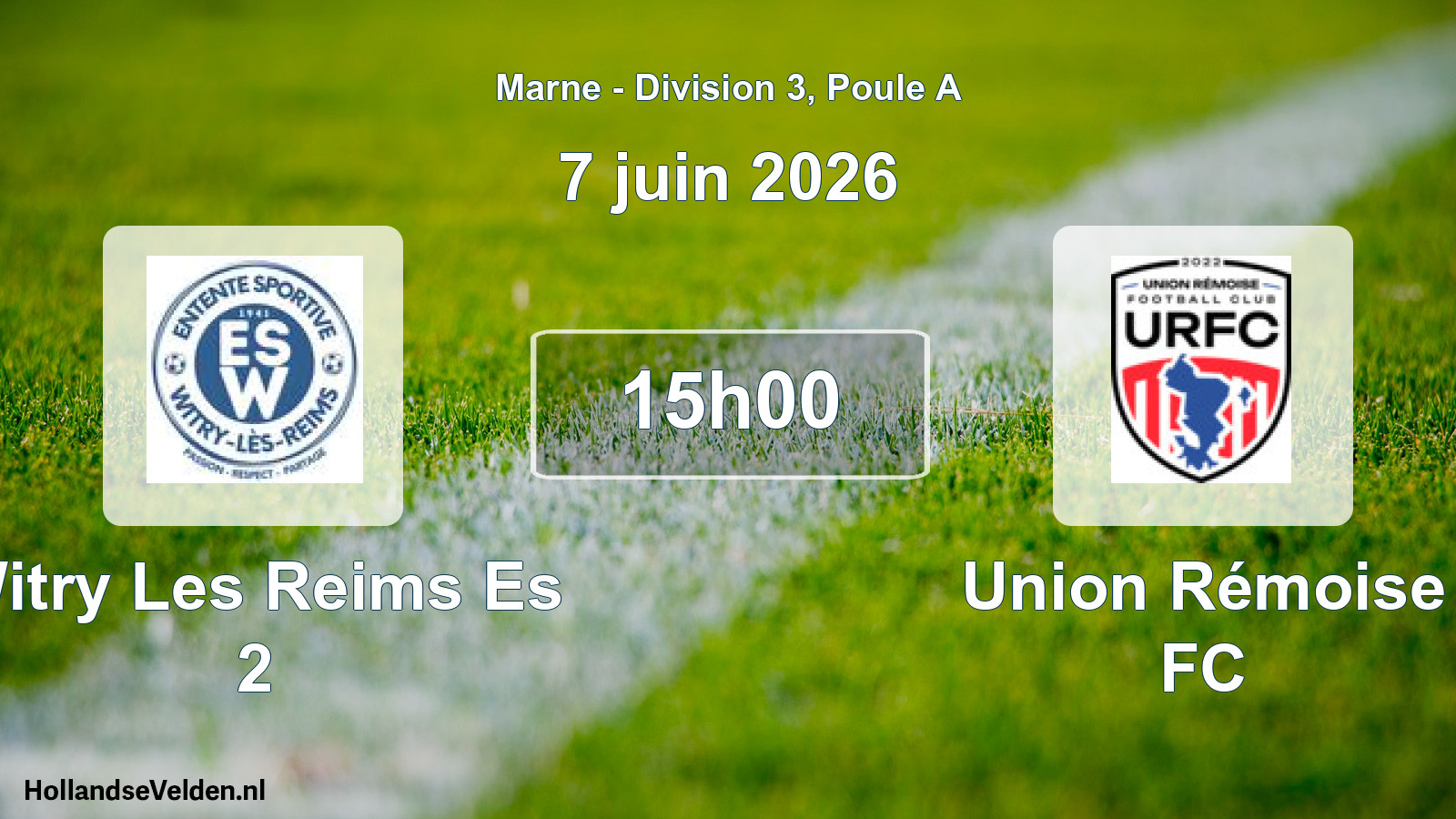 Geplande wedstrijd: Witry Les Reims Es 2 - Union Rémoise FC (7 juni 2026)