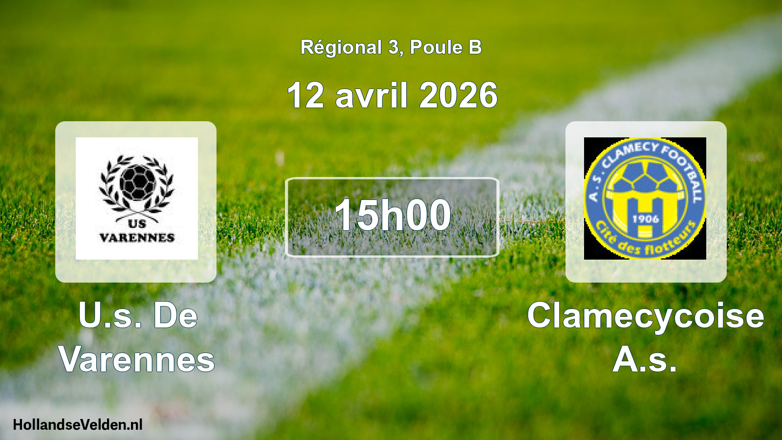 Scheduled Match: U.s. De Varennes - Clamecycoise A.s. (12 April 2026)