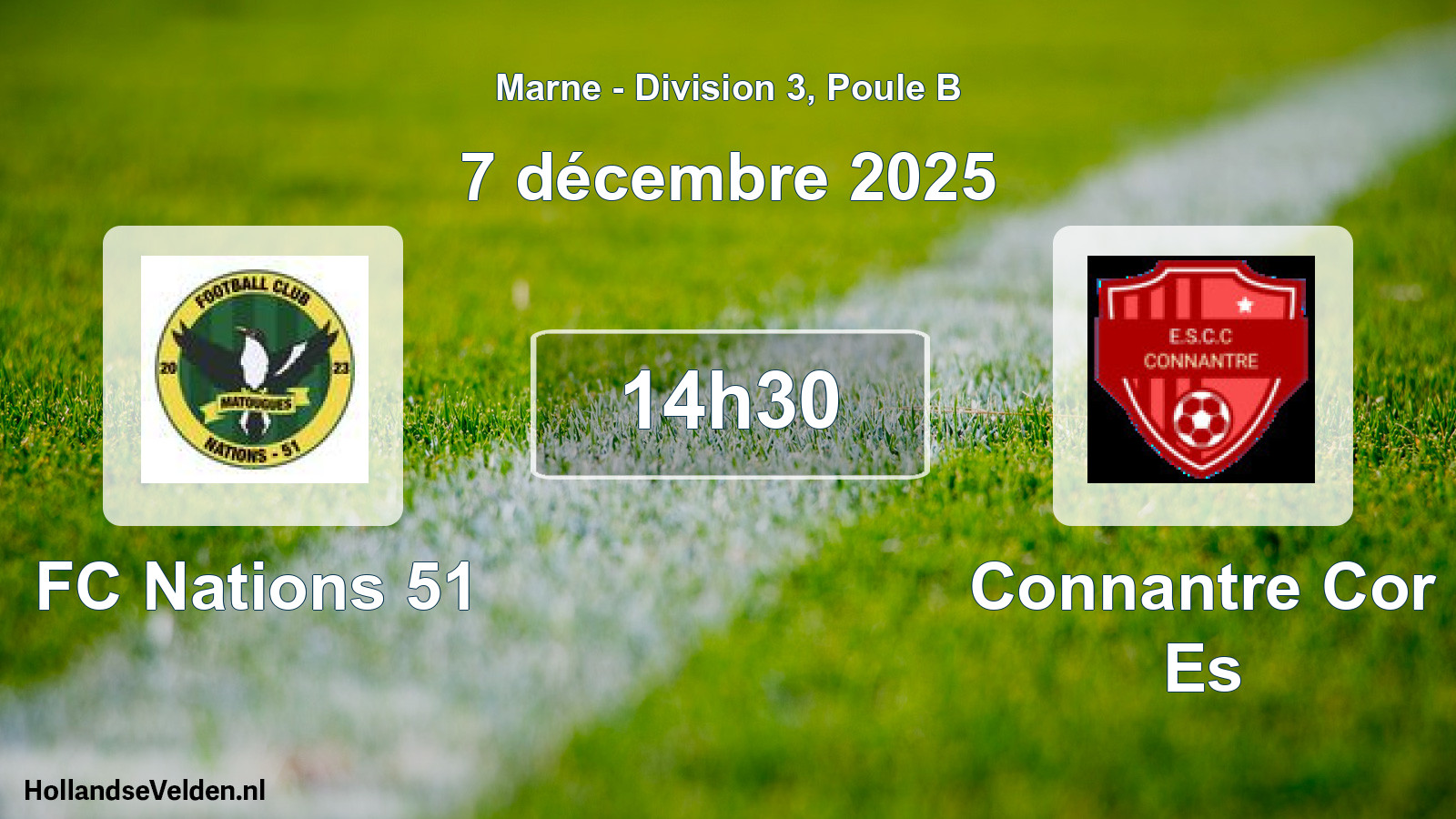 Match programmé: FC Nations 51 - Connantre Cor Es (7 décembre 2025)