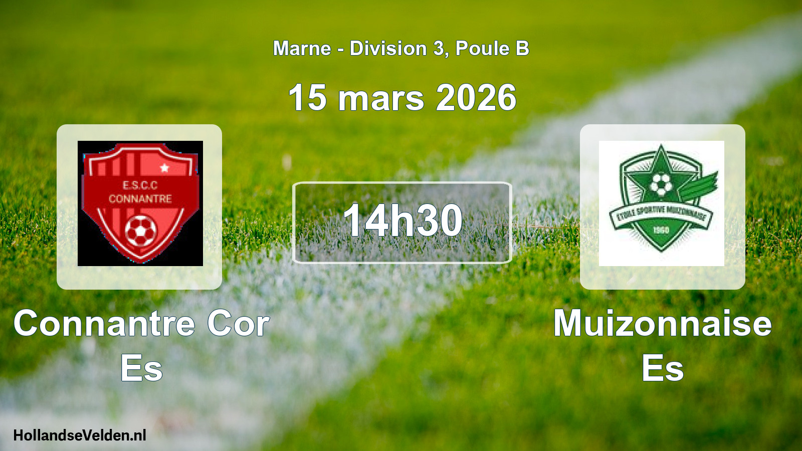 Match programmé: Connantre Cor Es - Muizonnaise Es (15 mars 2026)