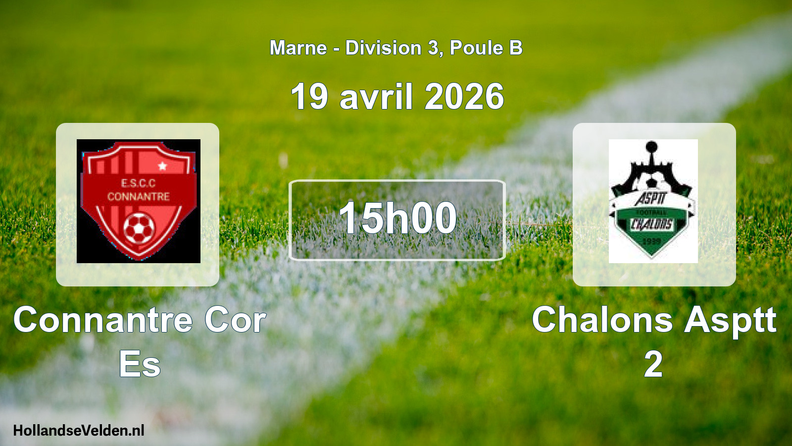 Match programmé: Connantre Cor Es - Chalons Asptt 2 (19 avril 2026)