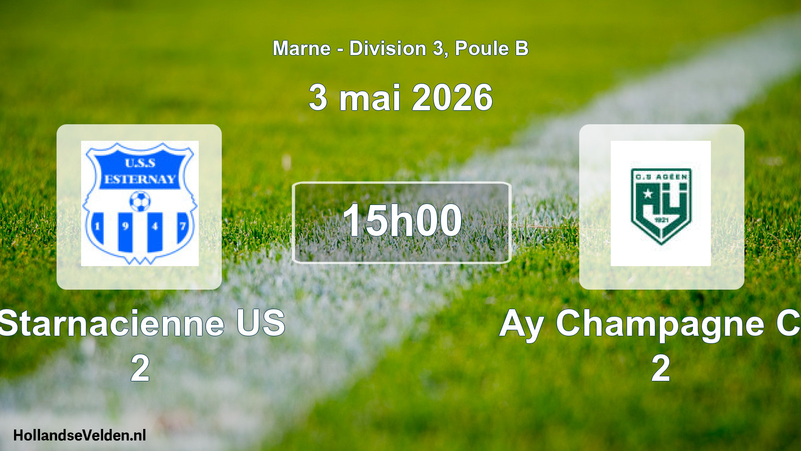 Match programmé: Starnacienne US 2 - Ay Champagne Cs 2 (3 mai 2026)