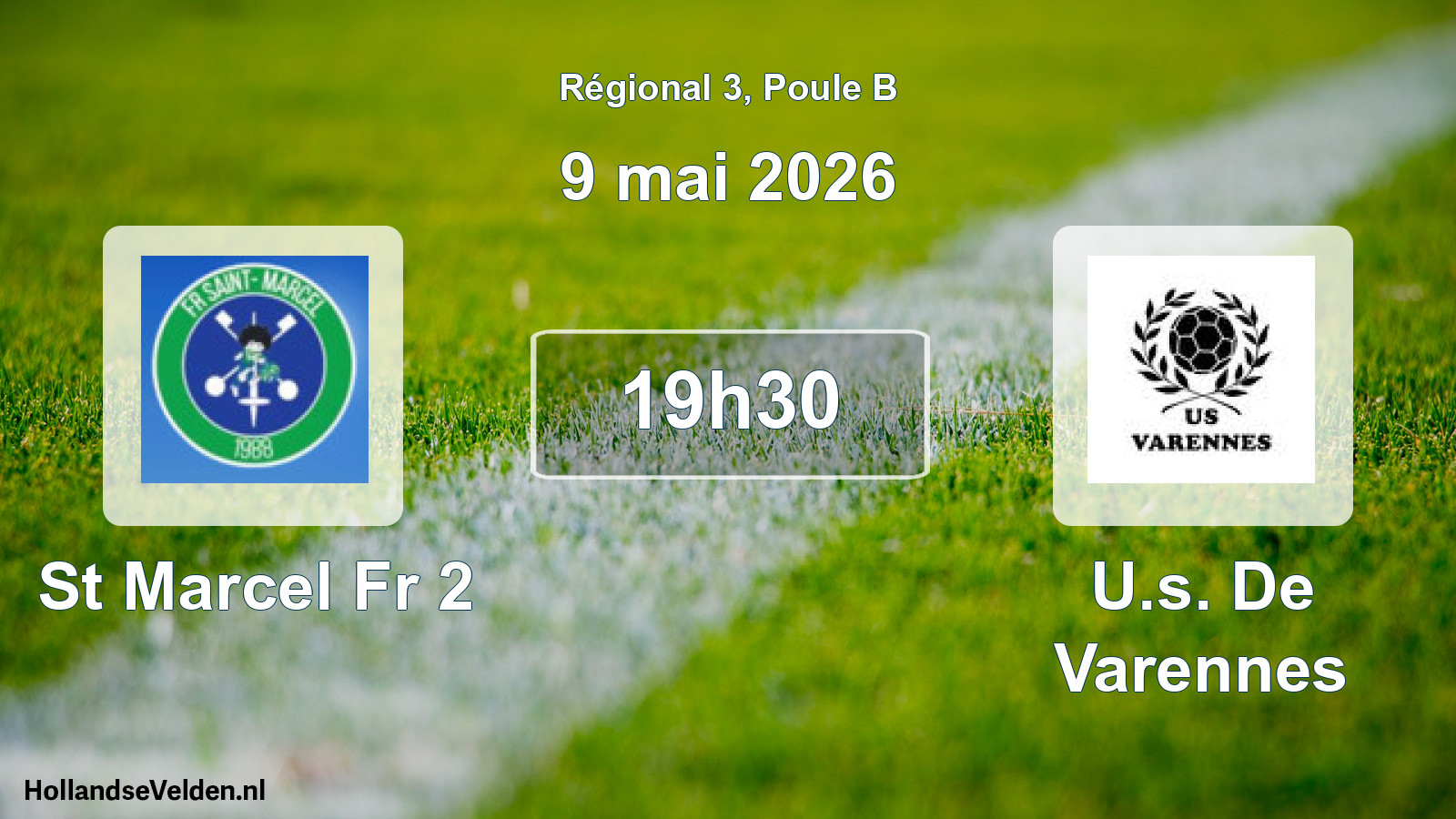 Geplande wedstrijd: St Marcel Fr 2 - U.s. De Varennes (9 mei 2026)