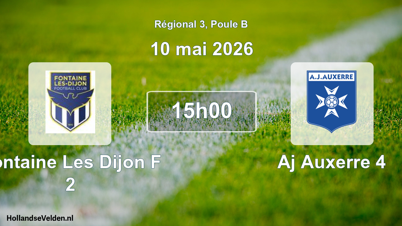 Geplande wedstrijd: Fontaine Les Dijon F 2 - Aj Auxerre 4 (10 mei 2026)