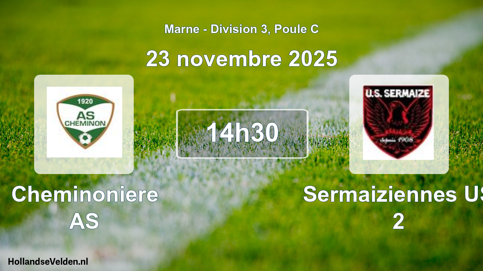 Match programmé: Cheminoniere AS - Sermaiziennes US 2 (23 novembre 2025)