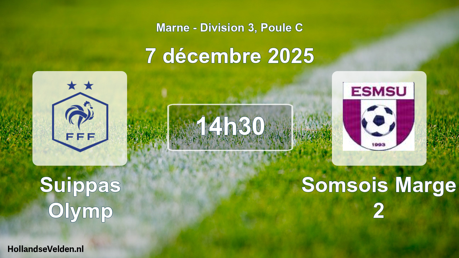 Match programmé: Suippas Olymp - Somsois Marge 2 (7 décembre 2025)