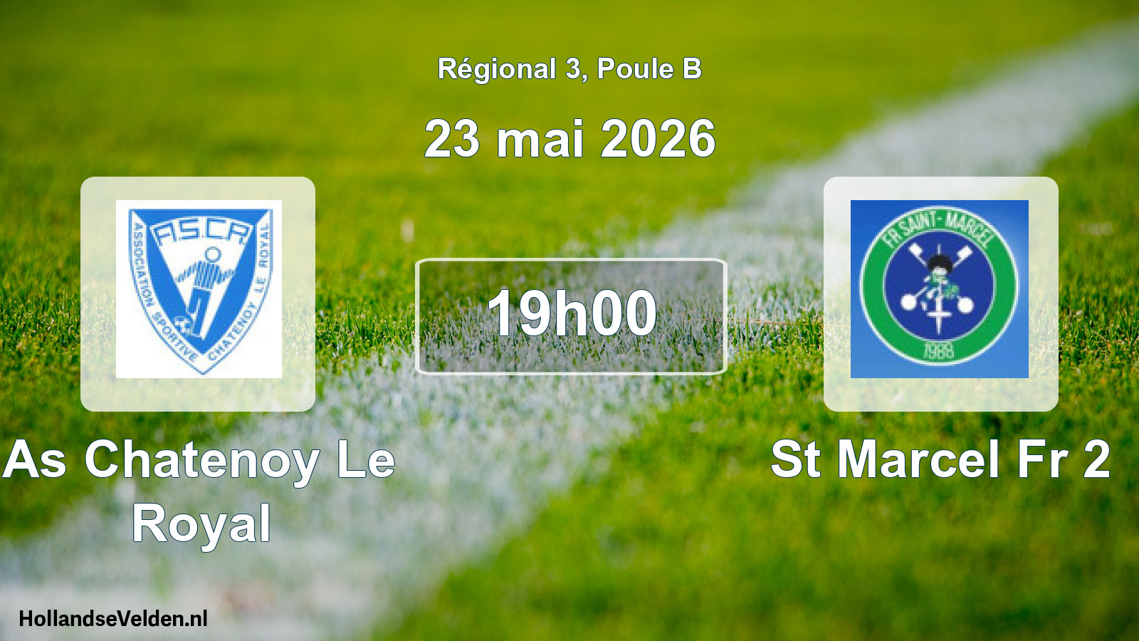 Geplande wedstrijd: As Chatenoy Le Royal - St Marcel Fr 2 (23 mai 2026)