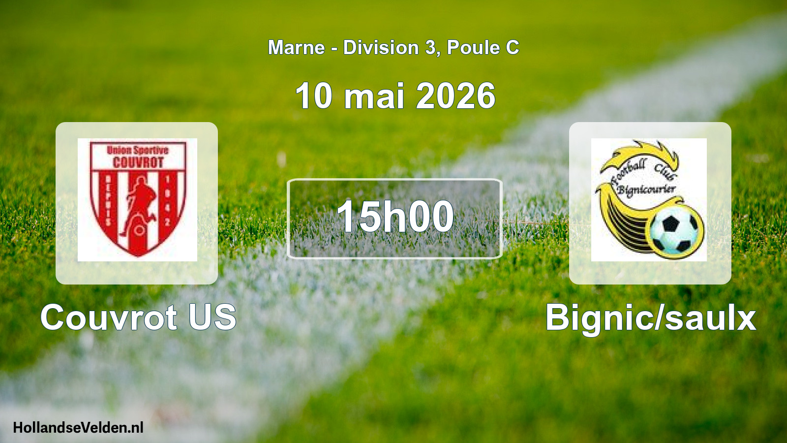 Match programmé: Couvrot US - Bignic/saulx (10 mai 2026)