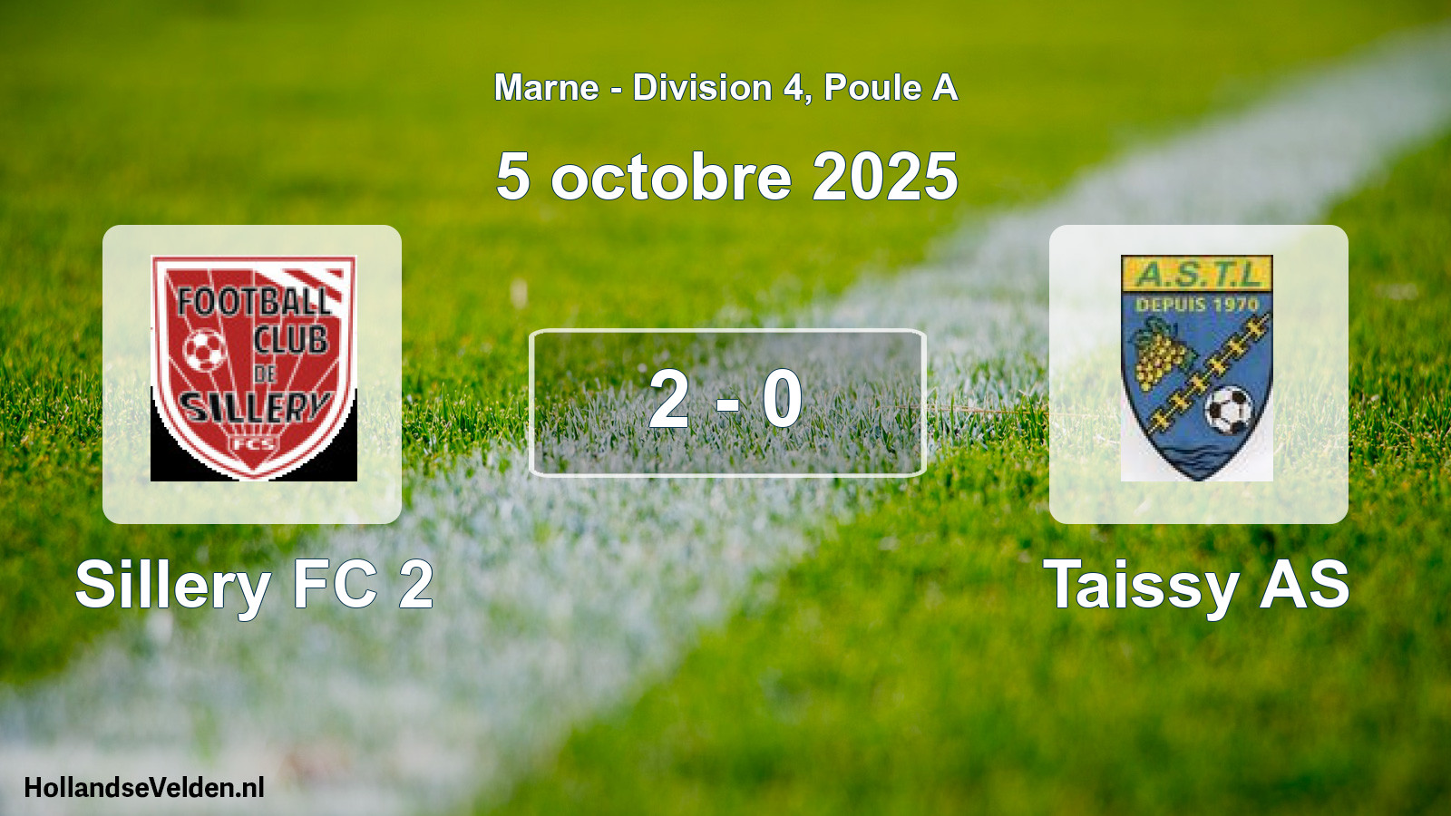 Match joué: Sillery FC 2 - Taissy AS 2 - 0 (5 octobre 2025)