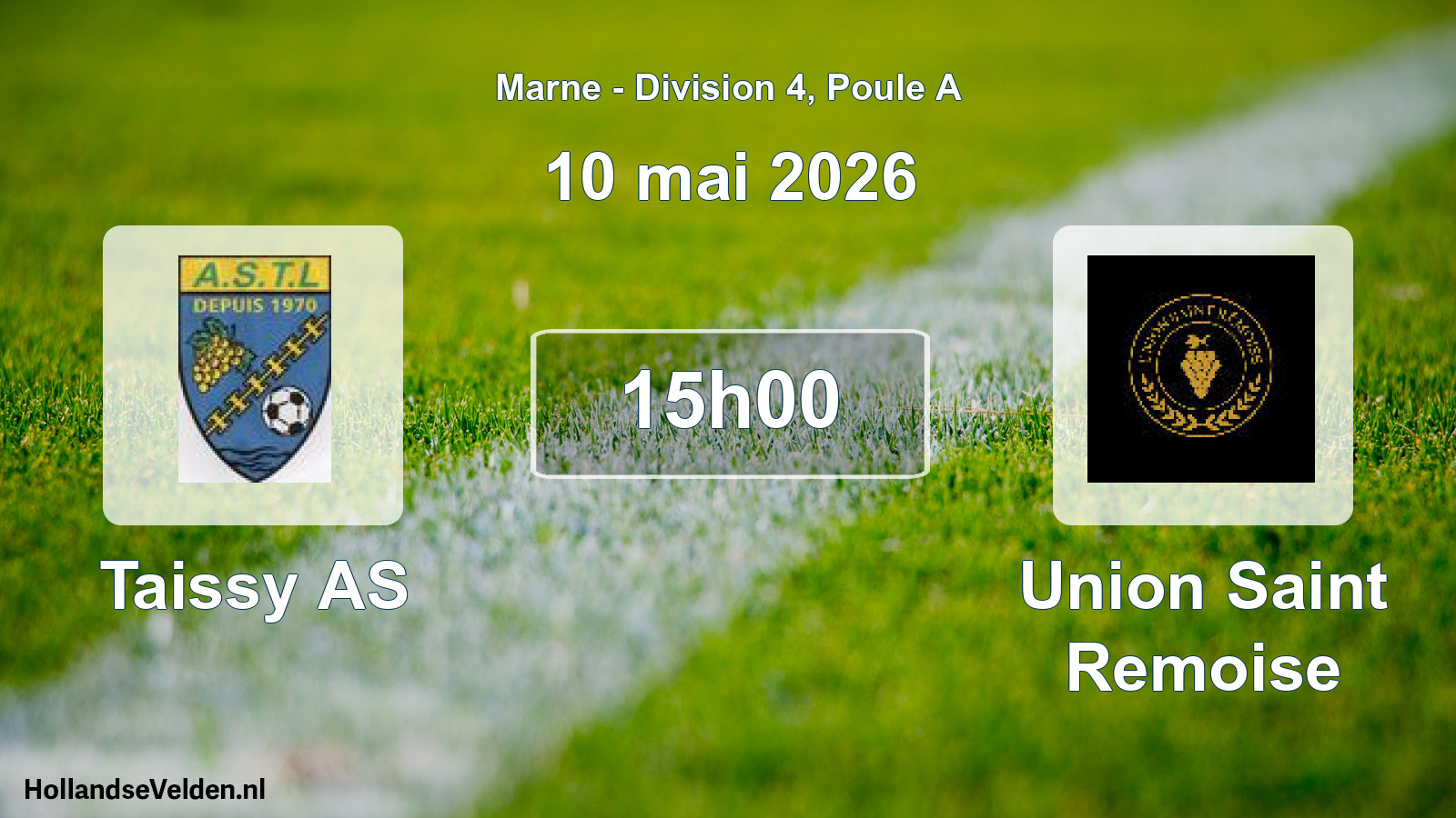 Match programmé: Taissy AS - Union Saint Remoise (10 mai 2026)
