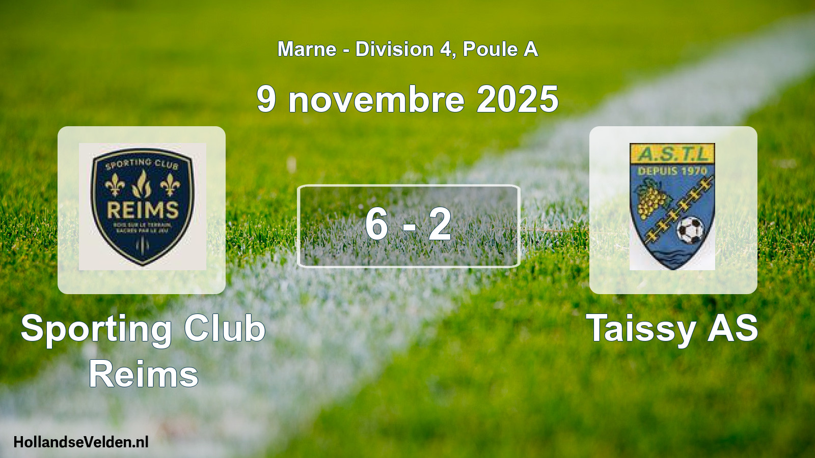 Match joué: Sporting Club Reims - Taissy AS 6 - 2 (9 novembre 2025)