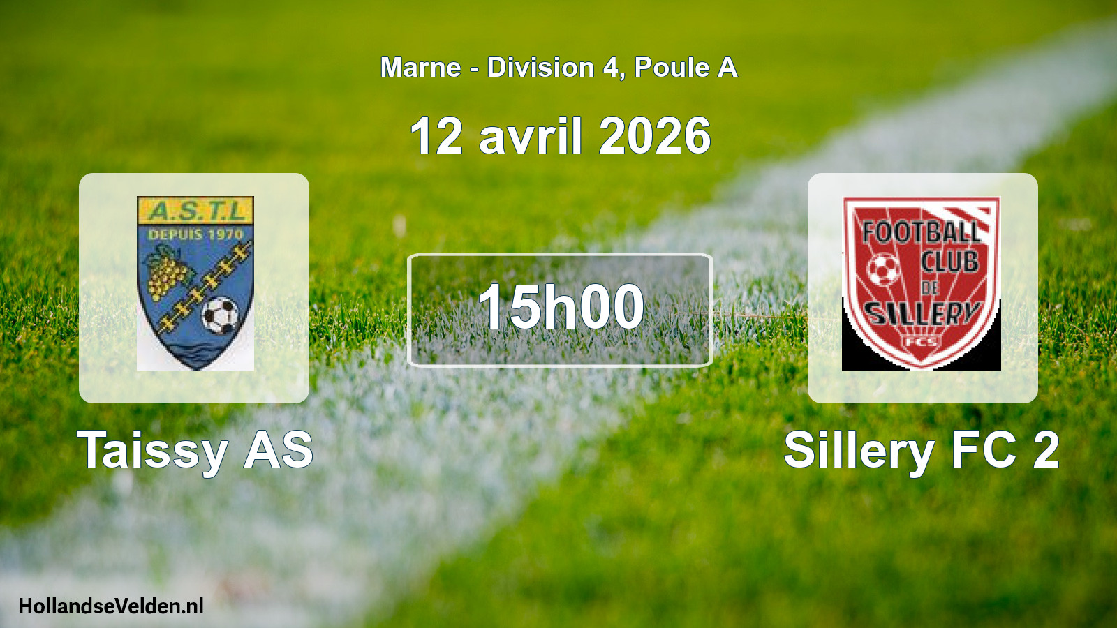 Match programmé: Taissy AS - Sillery FC 2 (12 avril 2026)