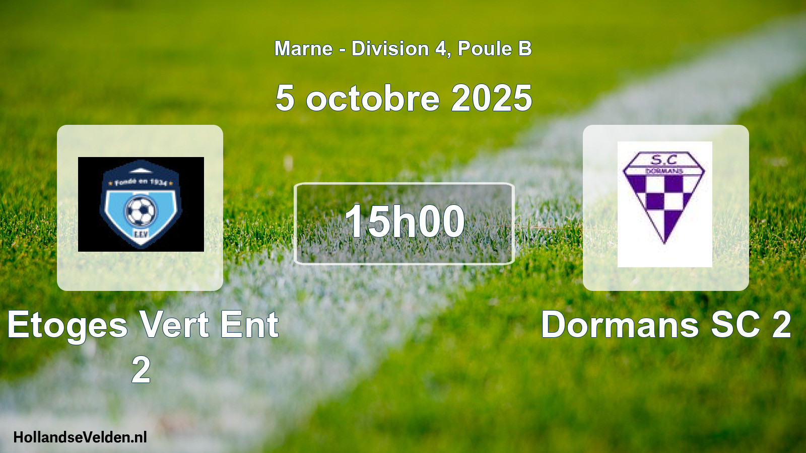 Geplande wedstrijd: Etoges Vert Ent 2 - Dormans SC 2 (5 oktober 2025)
