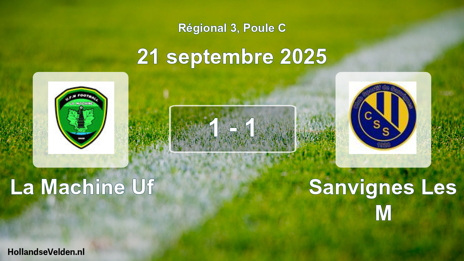 Gespeelde wedstrijd: La Machine Uf - Sanvignes Les M 1 - 1 (21 september 2025)