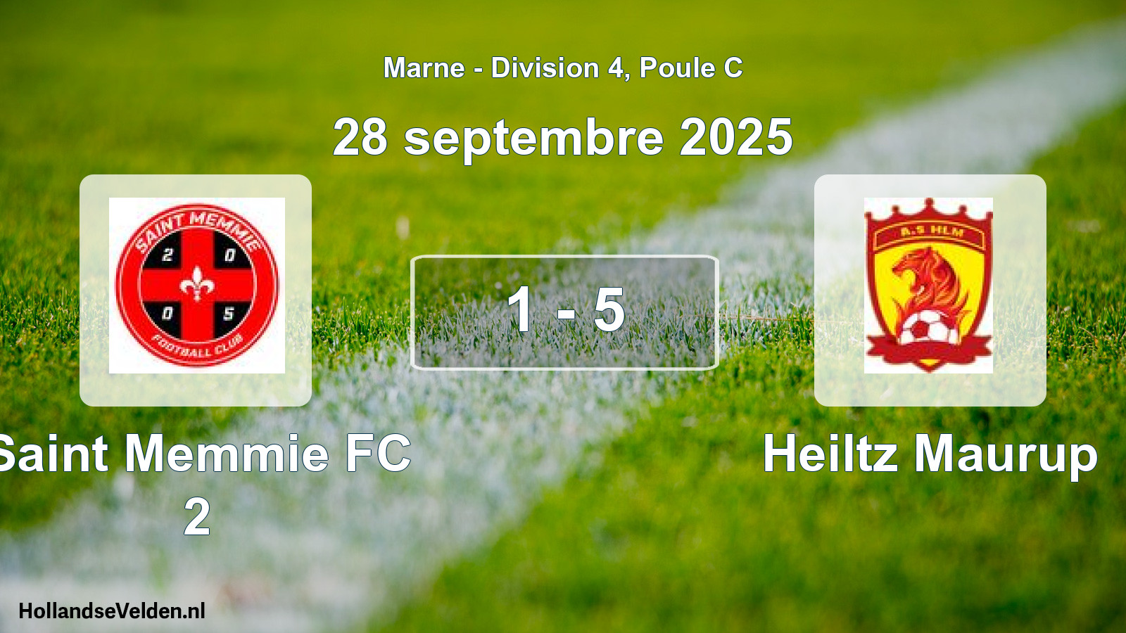 Total number of matches played: Saint Memmie FC 2 - Heiltz Maurup 1 - 5 (28 September 2025)