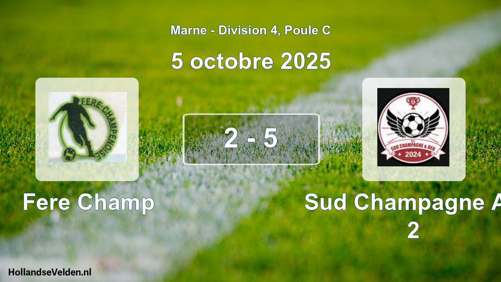 Match joué: Fere Champ - Sud Champagne AS 2 2 - 5 (5 octobre 2025)