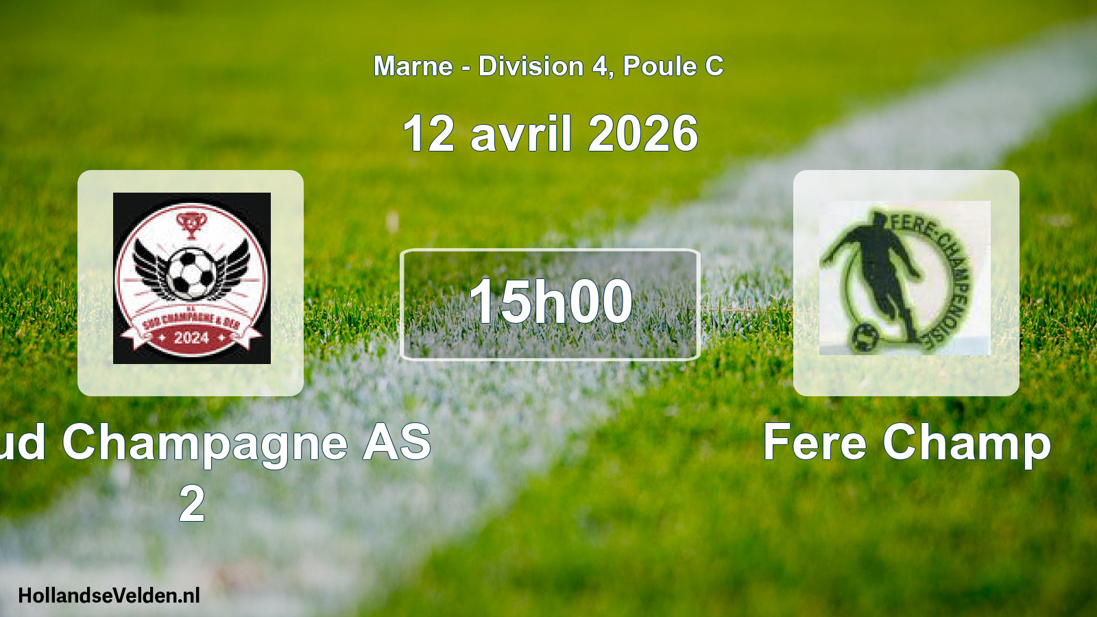 Match programmé: Sud Champagne AS 2 - Fere Champ (12 avril 2026)