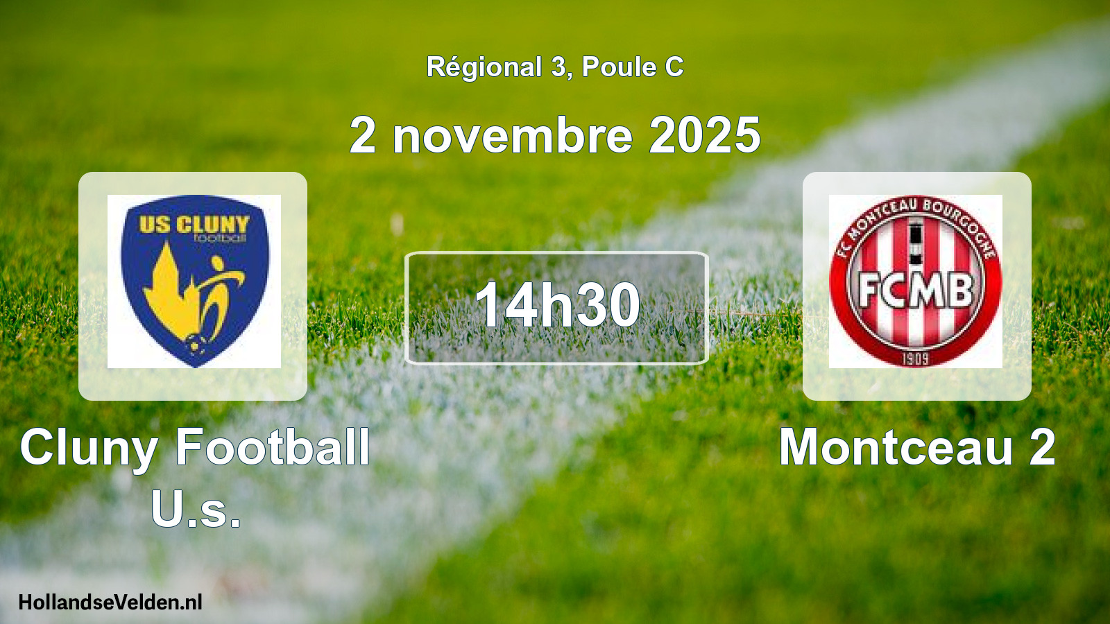 Geplande wedstrijd: Cluny Football U.s. - Montceau 2 (2 novembre 2025)