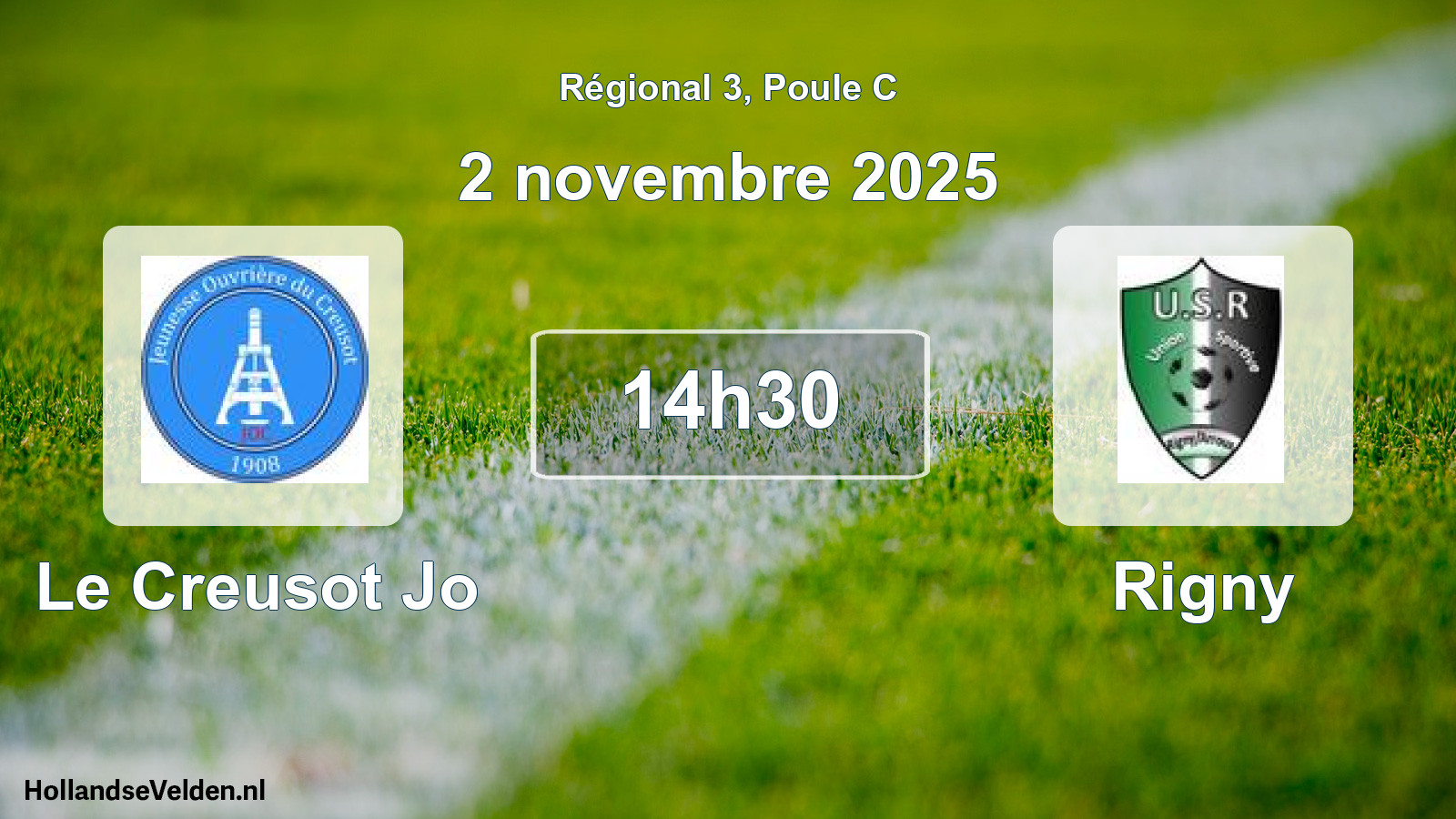 Geplande wedstrijd: Le Creusot Jo - Rigny (2 november 2025)