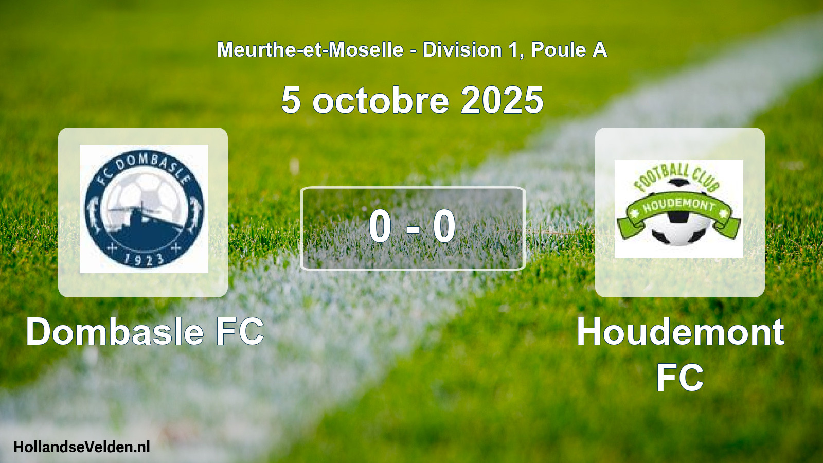 Match joué: Dombasle FC - Houdemont FC 0 - 0 (5 octobre 2025)