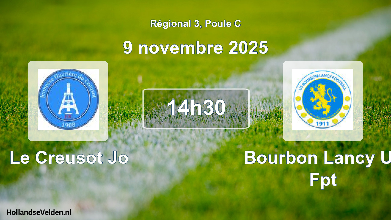 Scheduled Match: Le Creusot Jo - Bourbon Lancy Us Fpt (9 November 2025)