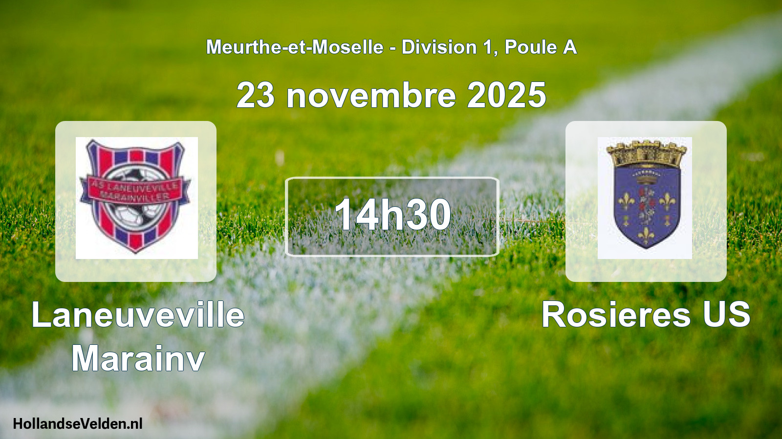 Match programmé: Laneuveville Marainv - Rosieres US (23 novembre 2025)