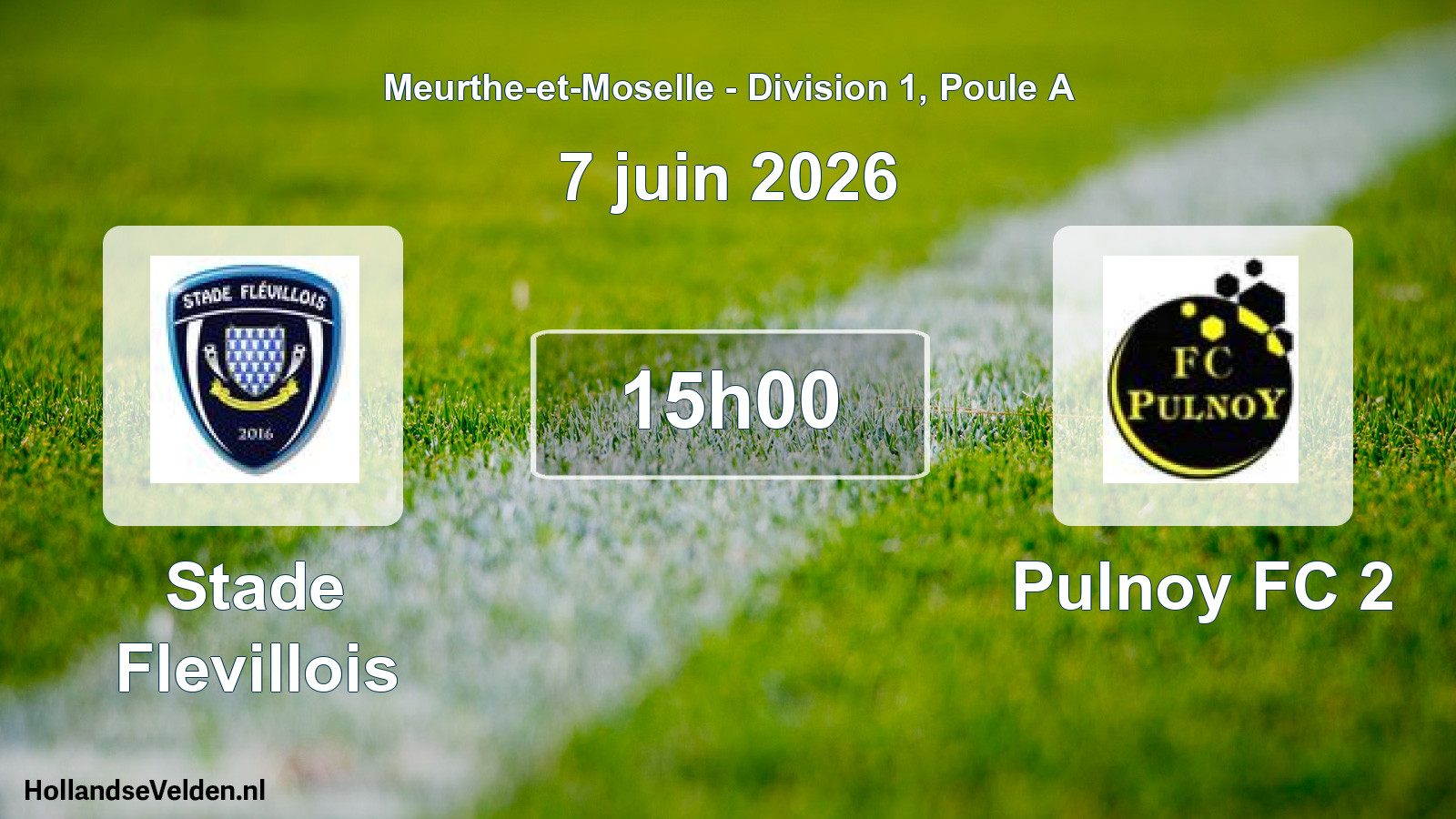 Geplande wedstrijd: Stade Flevillois - Pulnoy FC 2 (7 juni 2026)