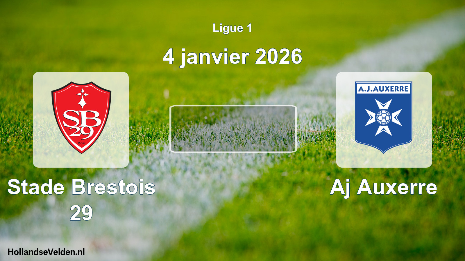 Geplande wedstrijd: Stade Brestois 29 - Aj Auxerre (4 janvier 2026)