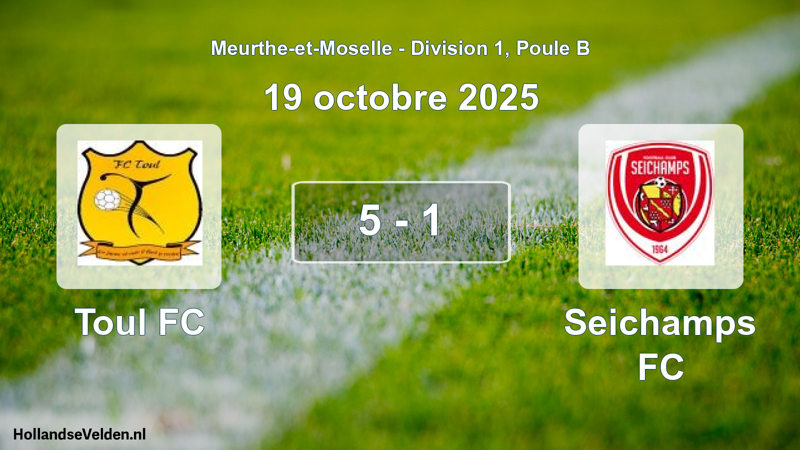 Total number of matches played: Toul FC - Seichamps FC 5 - 1 (19 October 2025)