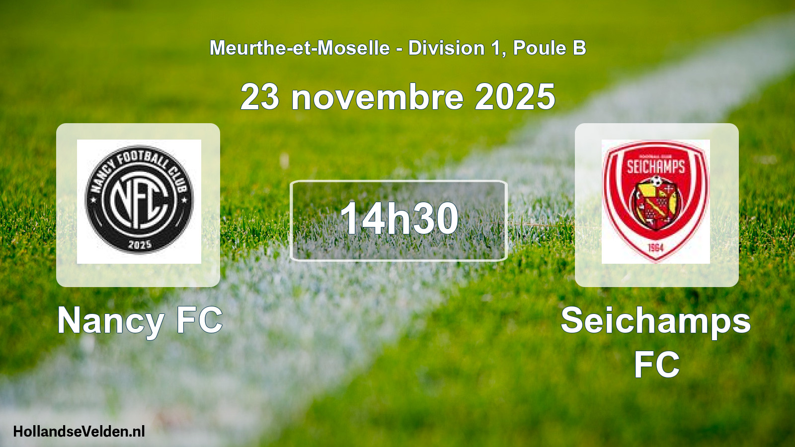 Match programmé: Nancy FC - Seichamps FC (23 novembre 2025)
