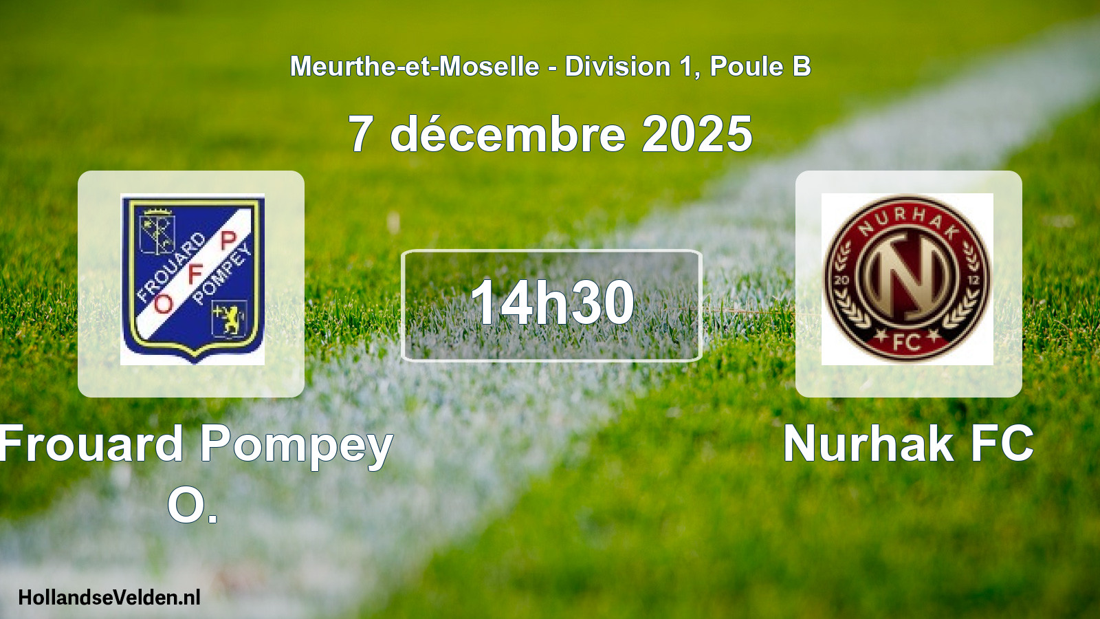 Scheduled Match: Frouard Pompey O. - Nurhak FC (7 December 2025)