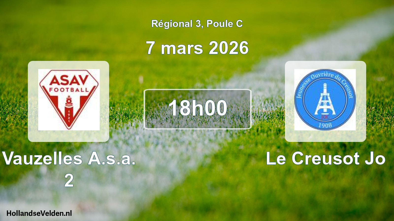 Scheduled Match: Vauzelles A.s.a. 2 - Le Creusot Jo (7 March 2026)