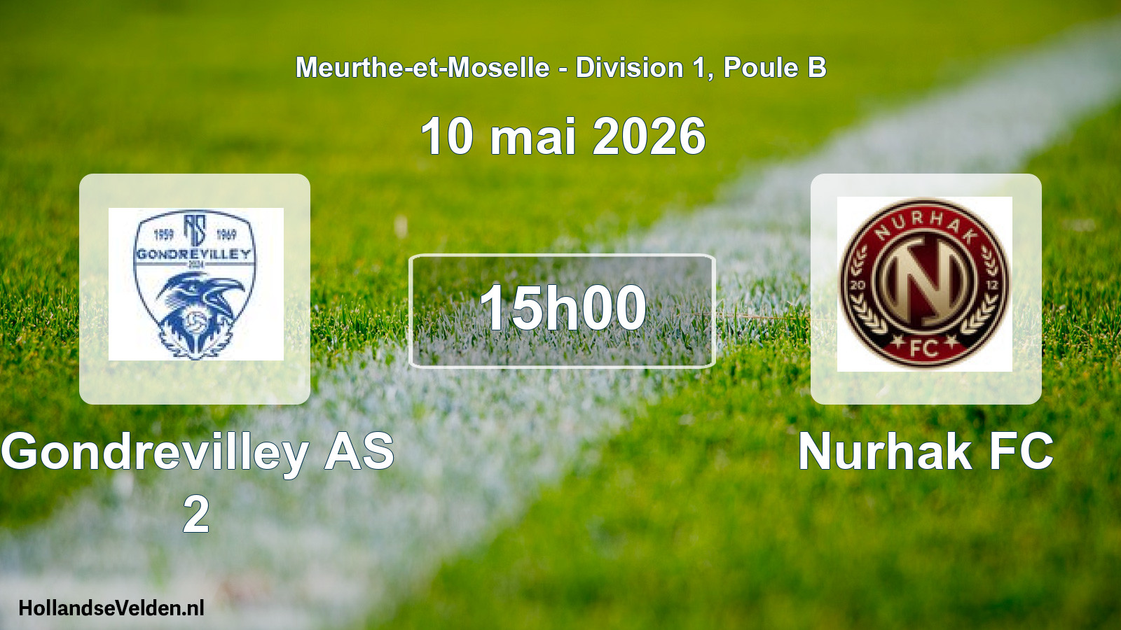 Scheduled Match: Gondrevilley AS 2 - Nurhak FC (10 May 2026)