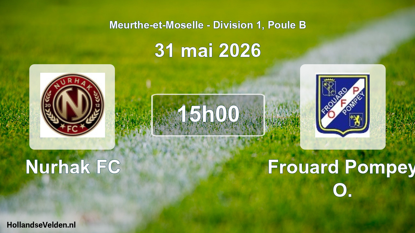 Match programmé: Nurhak FC - Frouard Pompey O. (31 mai 2026)