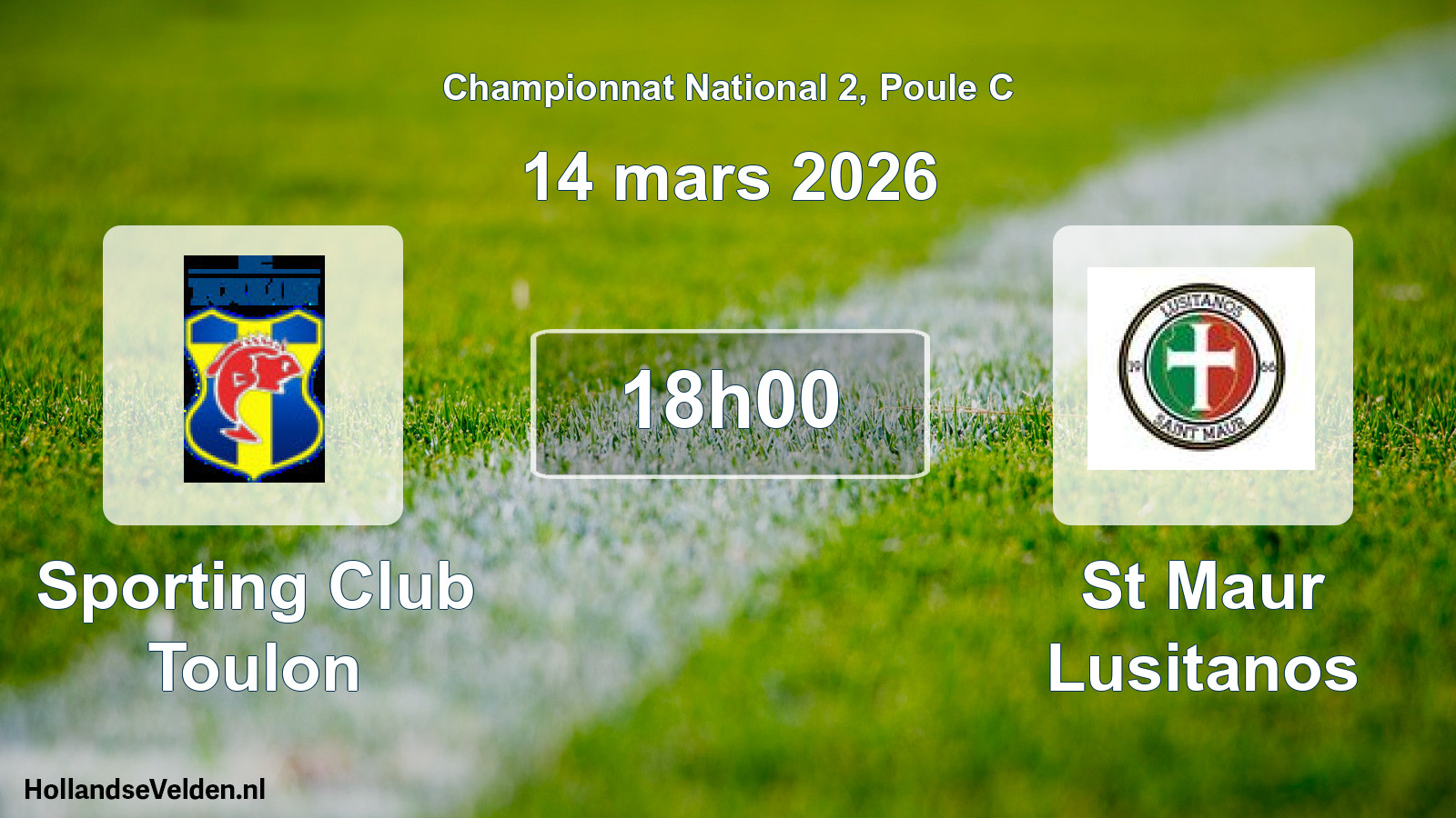 Geplande wedstrijd: Sporting Club Toulon - St Maur Lusitanos (14 maart 2026)