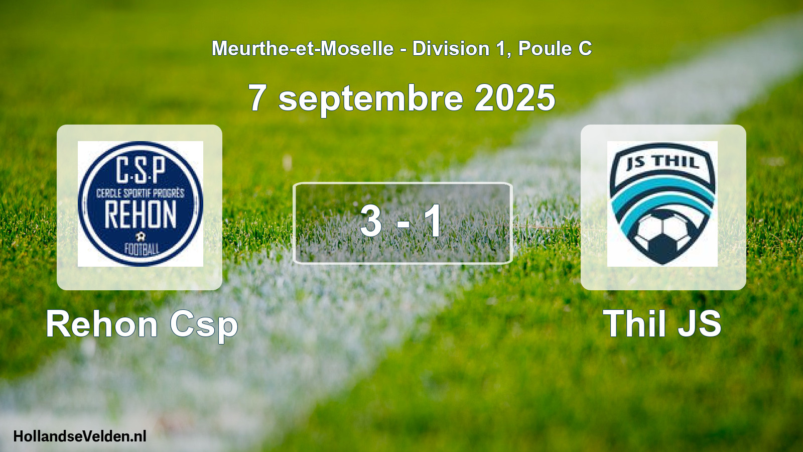 Match joué: Rehon Csp - Thil JS 3 - 1 (7 septembre 2025)