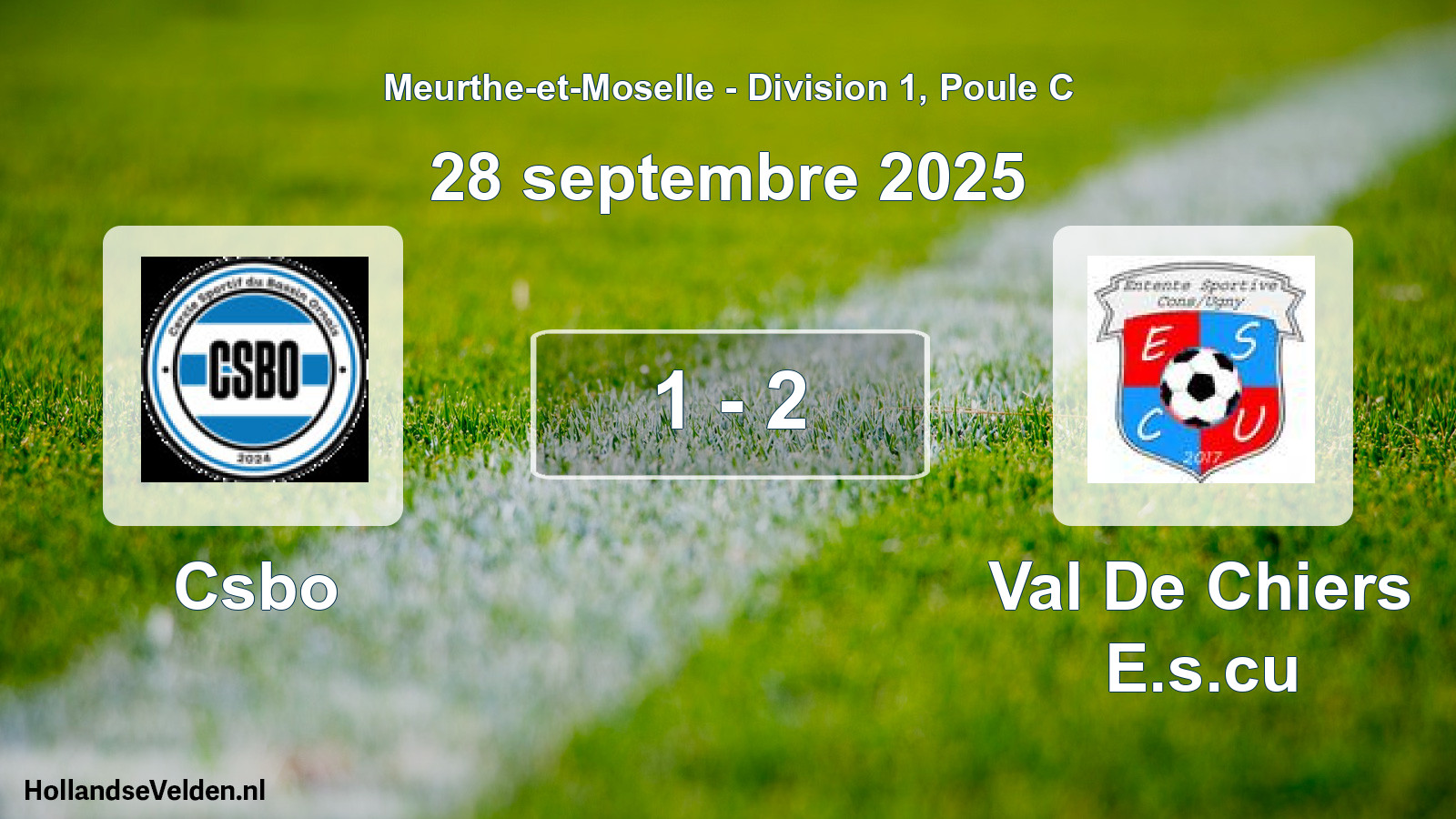 Match joué: Csbo - Val De Chiers E.s.cu 1 - 2 (28 septembre 2025)