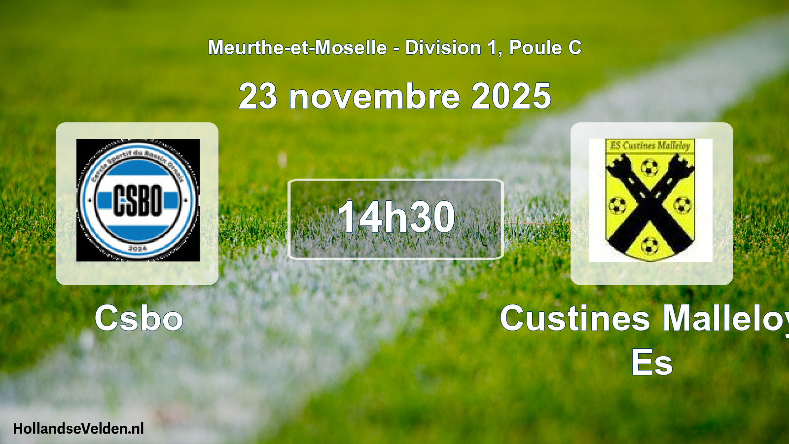 Match programmé: Csbo - Custines Malleloy Es (23 novembre 2025)