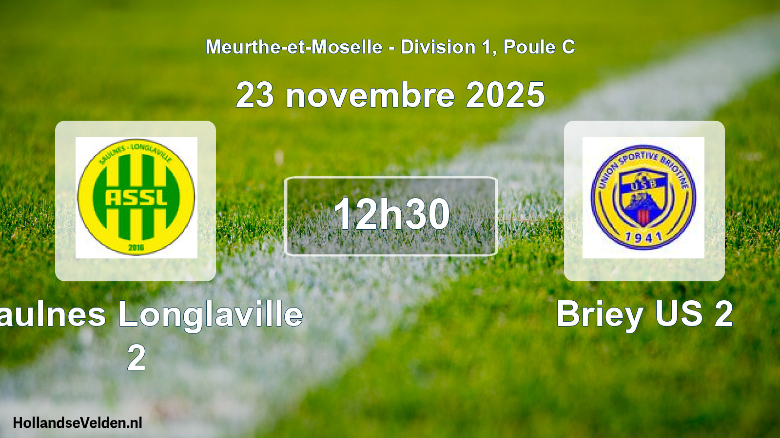 Match programmé: Saulnes Longlaville 2 - Briey US 2 (23 novembre 2025)