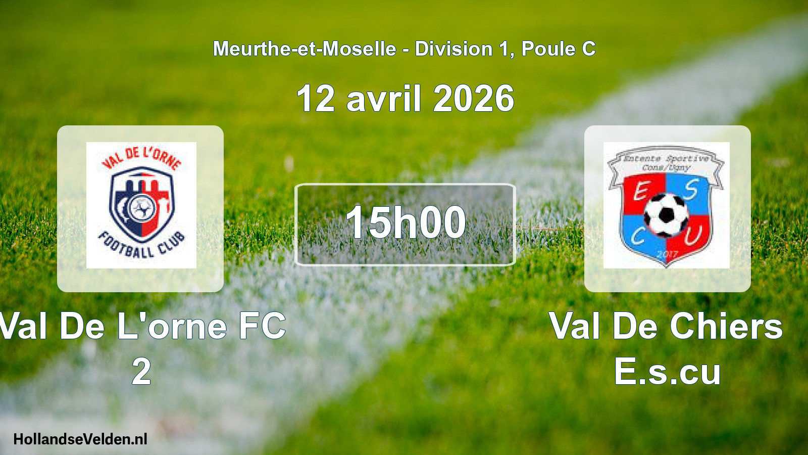 Scheduled Match: Val De L'orne FC 2 - Val De Chiers E.s.cu (12 April 2026)