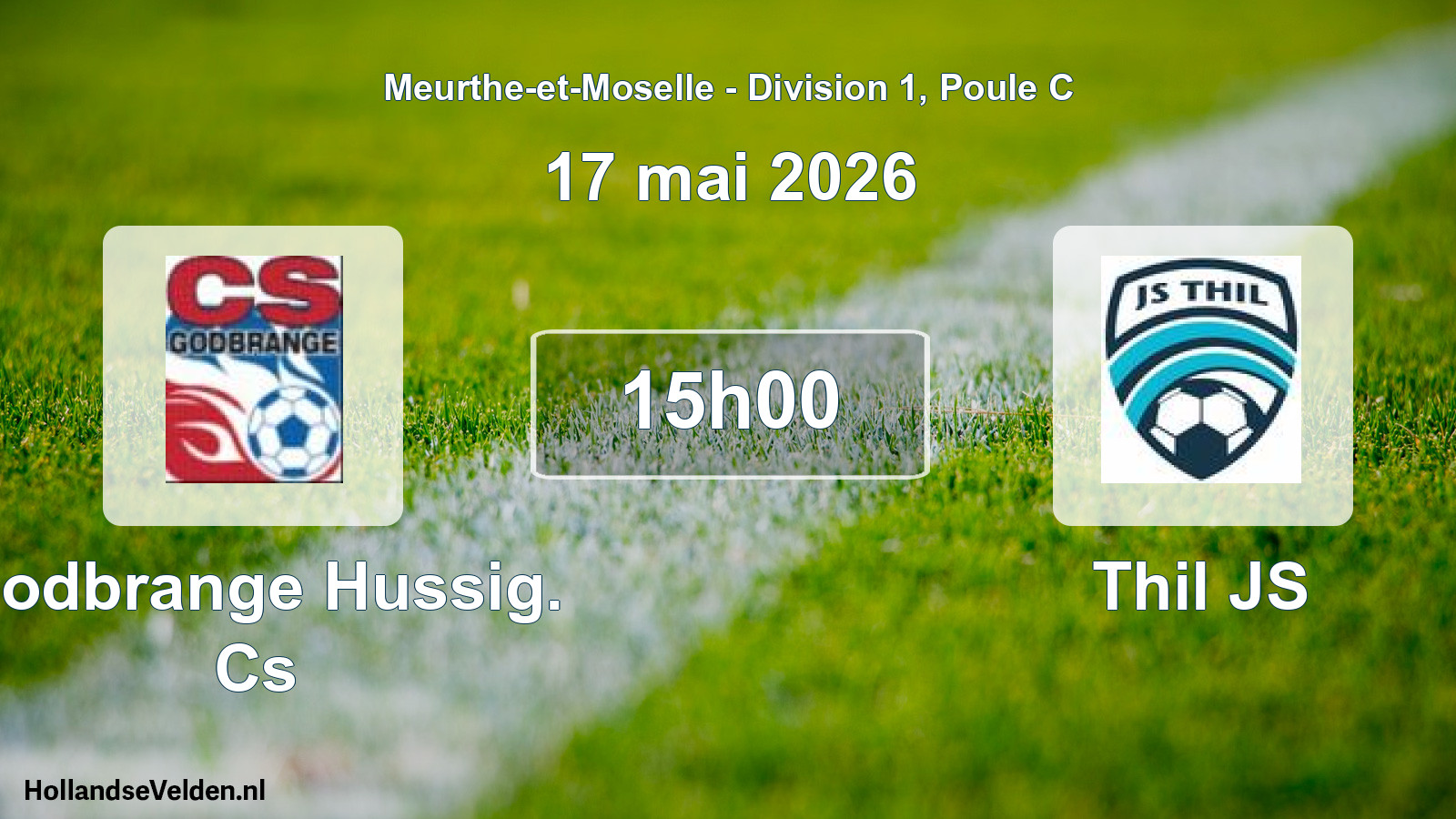 Geplande wedstrijd: Godbrange Hussig. Cs - Thil JS (17 mei 2026)