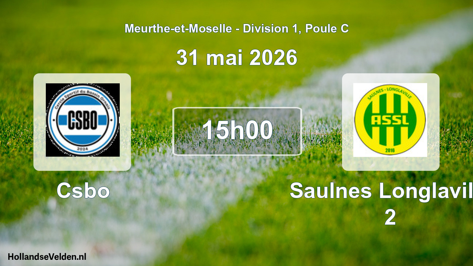 Geplande wedstrijd: Csbo - Saulnes Longlaville 2 (31 mei 2026)
